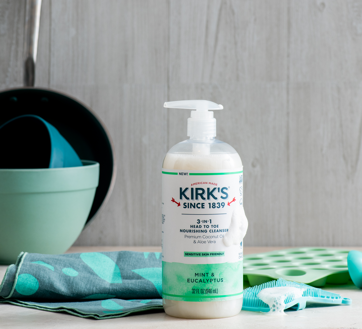 Mint & Eucalyptus - 3-in-1 Head to Toe Nourishing Cleanser - Image 4